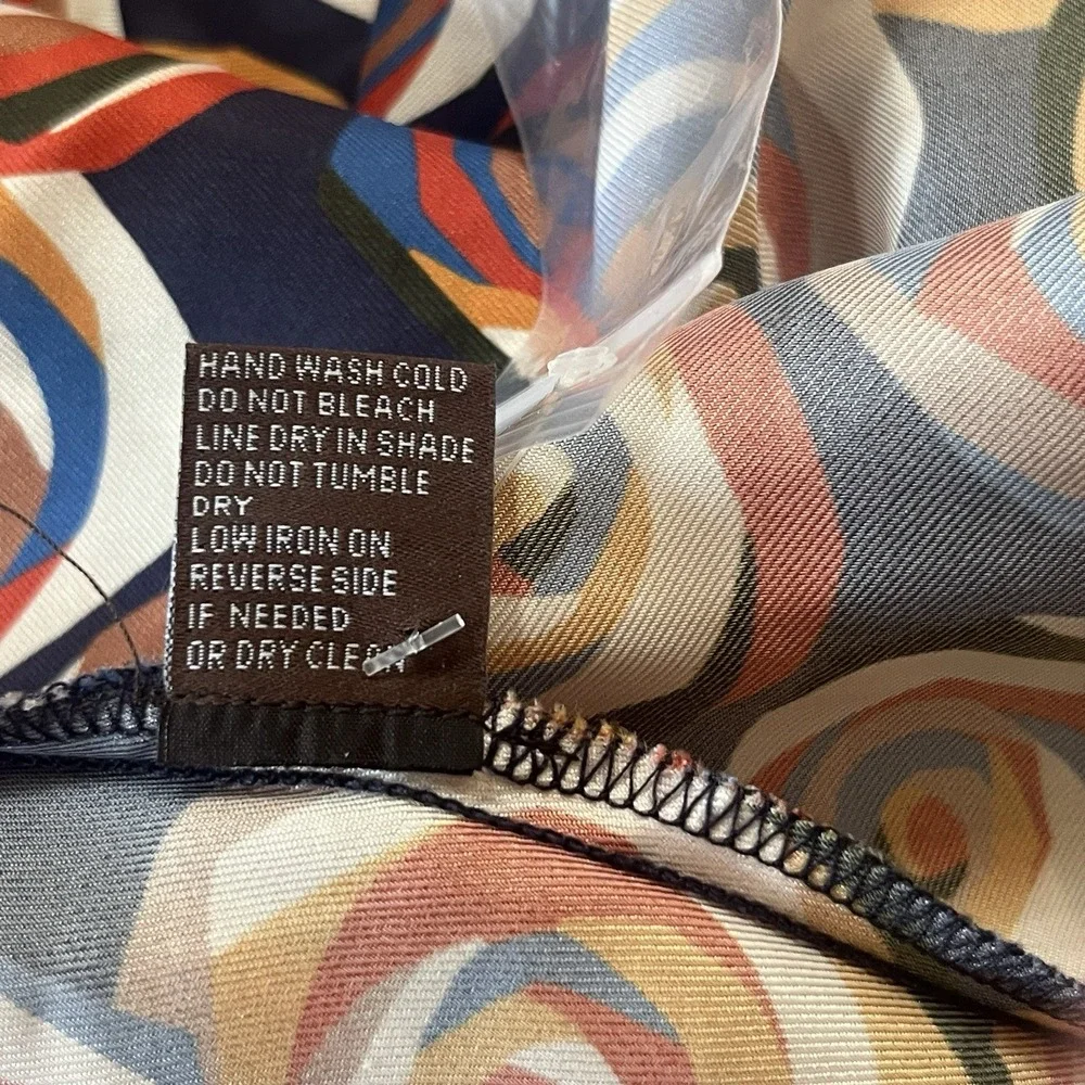 J McLaughlin Mollie Dress NEW Large Silk Blend Midi Mod Rose Pop Floral Career - Picture 9 of 11